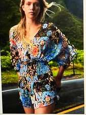 Zara Blue Floral Romper