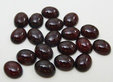 Garnet 8 x 10 mm oval cabochon  19 pieces
