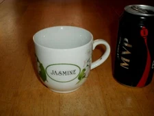 [ JASMINE FLOWER IMAGES ] NAME OF: "JASMINE", Ceramic Coffee Cup / Mug, VINTAGE