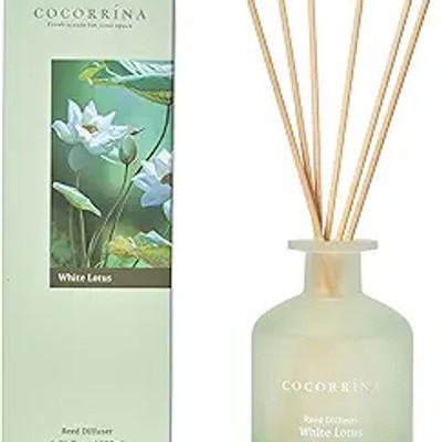 Cocorr?na Reed Diffuser - White Lotus 6.76oz Diffuser with Sticks Home Fragrance