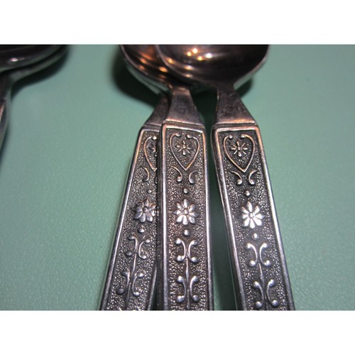 United Silver Company Stainless flatware Riviera Cordova teaspoons 6 - Picture 4 of 5