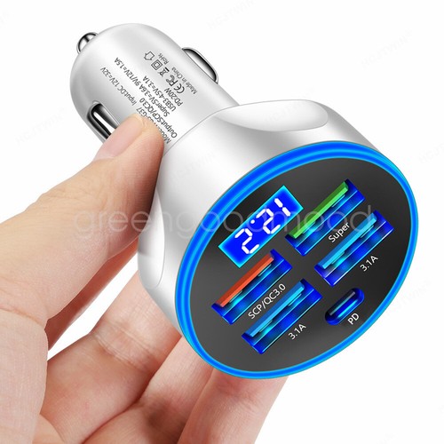 250W 4 USB Port Super Fast Car Charger Adapter for iPhone Android Cell Phone - Picture 12 of 20