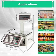 Digital Deli Meat Food Computing Retail Price Scale 66LBs Retail with TD printer