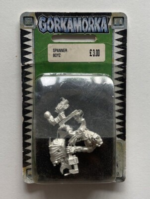 Warhammer 40K Ork Boyz Gorkamorka Spanner Boy Metall Games Workshop, Neu in OVP OOP