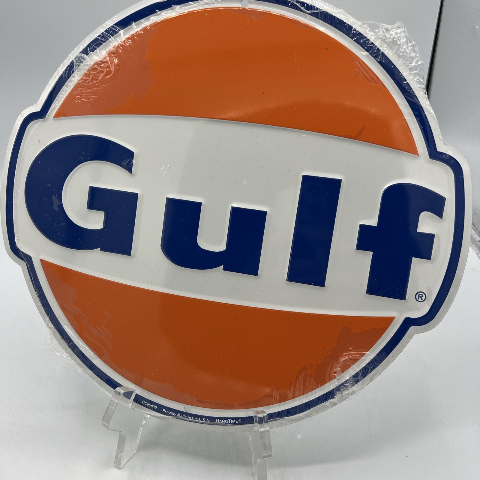 Gulf Gasoline Metal Sign Garage Vintage Style Oil Bar Pub 11.5” Man ...