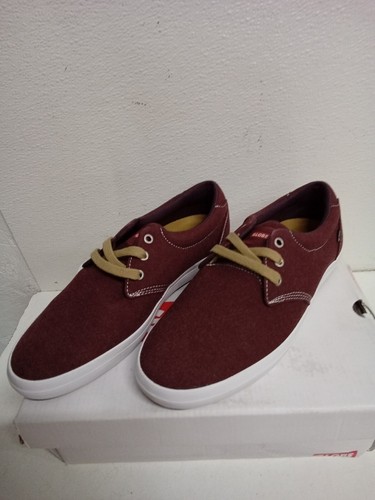 Globe Shoes Mens 7 Winslow burgunday Skateboarding Lace Up Comfort #3A3 - Picture 2 of 6