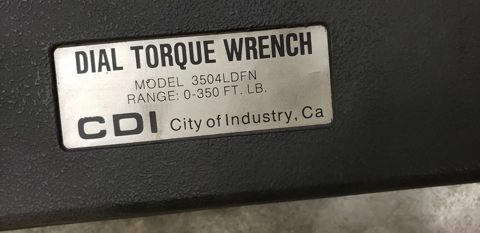 Llave dinamométrica de dial CDI 3504LDFN en estuche, unidad de 0-350 pies lb 3/4" LIGERAMENTE USADA Foto 3 de 4