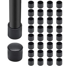 1/2 In. Black Rubber Leg Caps Table, Chair, and Furniture Leg Floor Protection