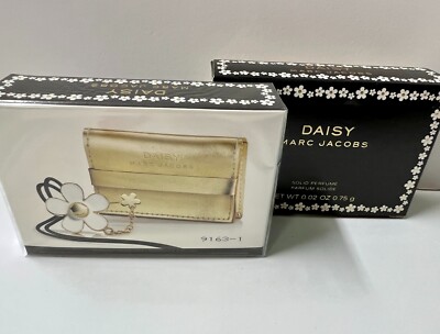 LOT 2 x Marc Jacobs Daisy Solid Perfume Necklace with Case 0.2 oz