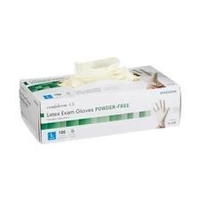 McKesson Confiderm Latex Exam Glove Standard Cuff Length LARGE 100 per Box