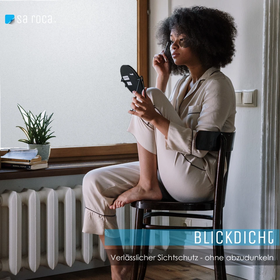 13,32€/m² Fensterfolie blickdicht Sichtschutzfolie Milchglasfolie selbsthaftend - Bild 3 von 4