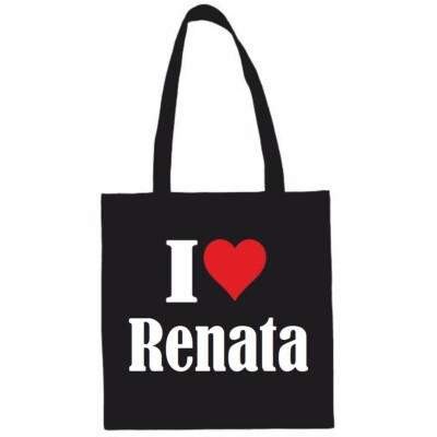 Tasche Beutel Baumwolltasche I Love Renata Geburtstag Geschenk Valentinstag Oste