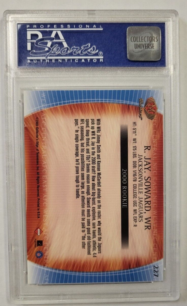 2000 EDGE MASTERS RETAIL R. JAY SOWARD RC #227 PSA 10 GEM 2000 EDGE MASTERS RETAIL R. JAY SOWARD RC #227 PSA 10 GEM