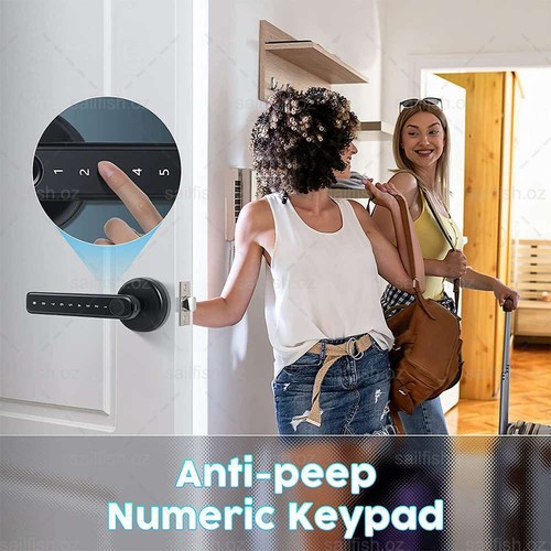 Smart Digital Code Door Lock Fingerprint Password /Key Electronic Knob Safety AU - Picture 7 of 14