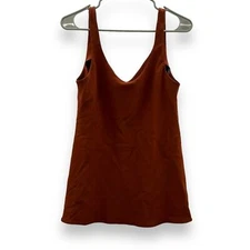 Babaton Rust Brown Sleeveless Scoop Neck Basic Tank Top Sz M