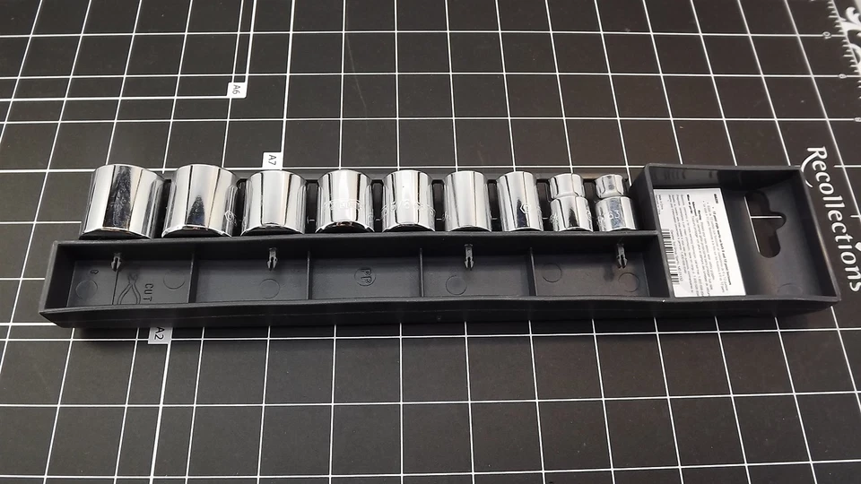 New Allen Industrial Tools 3/8 Drive 9pc Socket Set 3/8 - 7/8 SAE 66639G - Image 4 of 4