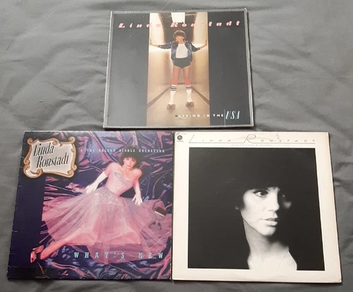 Linda Ronstadt 3 LP LOT What's New, Heart Like a Wheel, Living in the USA vg+-ex