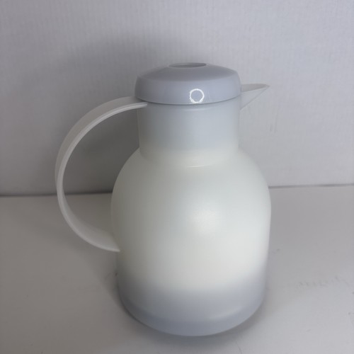 Emsa Samba Vacuum Jug Quick Press 1L White Coffee, Tea Jug Vacuum Flask