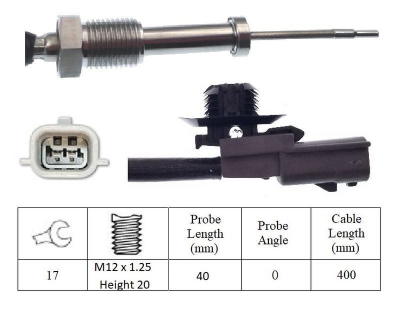 Pre Cat Exhaust Temperature Sensor for Vauxhall Movano 2.3 CDTi RWD 2010-Present