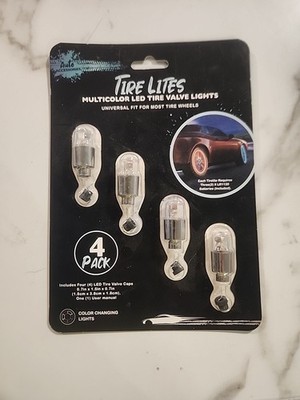TIre Lites multicolor LED Tire Valve Color Changing Lights 4-pack Tire Lights