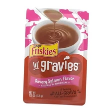 Purina  Lil' Gravies Savory Salmon Flavor Cat Food Complement Lickable Cat 