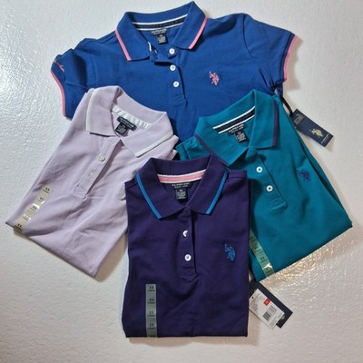 NWT U.S. Polo Assn. 4 Womens Polo Shirts Size XS  Short Sleeve Classic Fit 
