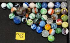 Lot of 40 Mix of Makers Vintage Glass Marbles lot 142 