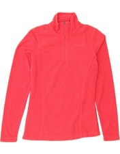DIADORA Womens Zip Neck Fleece Jumper UK 6 XS Pink Polyester NK13