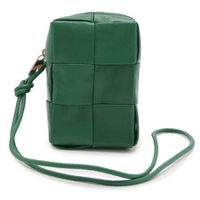 BOTTEGA VENETA Maxi Intrecciato Shoulder Bag Compact Pouch Case Leather 453200