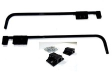 Pair 30" Black Straight Mud Flap Mounting Bracket Bar for Semi Trucks 0.640" Kit