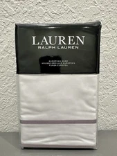 One Lauren Ralph Lauren Spencer Border Sateen European Sham Deep Lavender 26x26