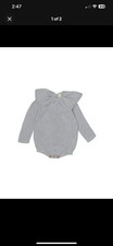 Nueces Girls Gray Long Sleeve Bodysuit 18 Months
