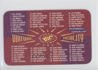 1995 Topps Stadium Club Virtual Reality Checklists Checklist (Series 1) 0c4