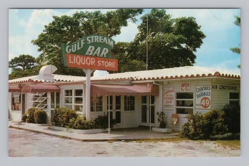 Postal Deerfield Beach Gulfstream Bar and Package Store ~ No enviado - Imagen 1 de 2