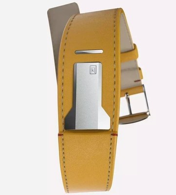 Klokers Domed 22mm Yellow Leather Bracelet KLINK-01-MC7.1