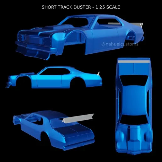 3D Printed Short Track Duster Body 1/25 Scale