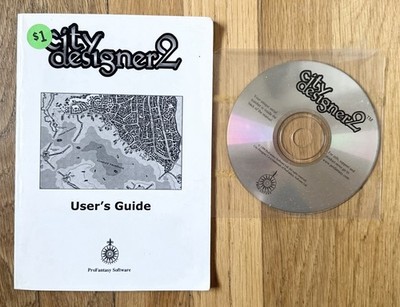 City Designer 2 (Add On For CC2 PC CD-ROM Fantasy 1999) Manual w. Code + Disc