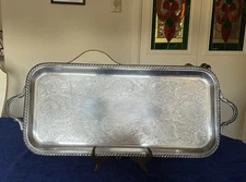 Sheffield SilverPlate , EPC 5/258 Rectangular Tray  22” X  9” , Made In USA