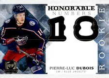 Pierre Luc-Dubois Blue Jackets Honorable Numbers 2017-18 UD The Cup Blank Back