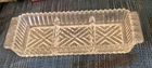 Vintage Depression Glass Relish Dish - 3 Sections 10”  by 4”