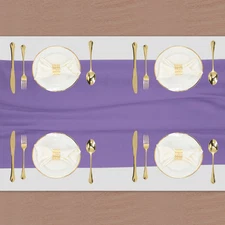 Light Purple Chiffon Table Runner 27.5" x 118" Romantic Table Runner