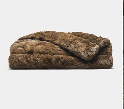 Cozy Earth Channel Cuddle Blanket Oversized Faux Fur Plush 60 x80   - NWT