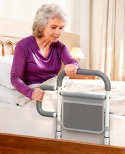 ONTHEWEI Bed Rails Elderly Adults Safety, Double Non-Slip Handle  Storage