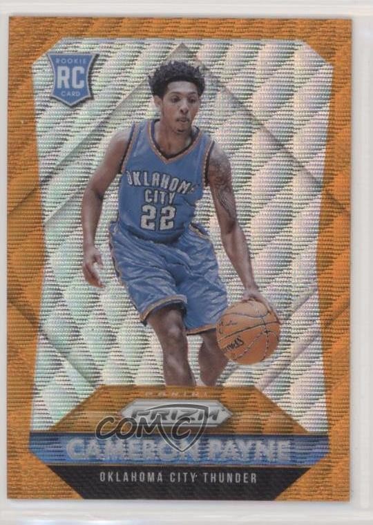 2015-16 Panini Prizm Rookies Orange Wave Prizm Cameron Payne #312 0q5