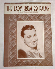 "The Lady From 29 Palms" feat Tony Martin Allie Wrubel 1947 Sheet Music
