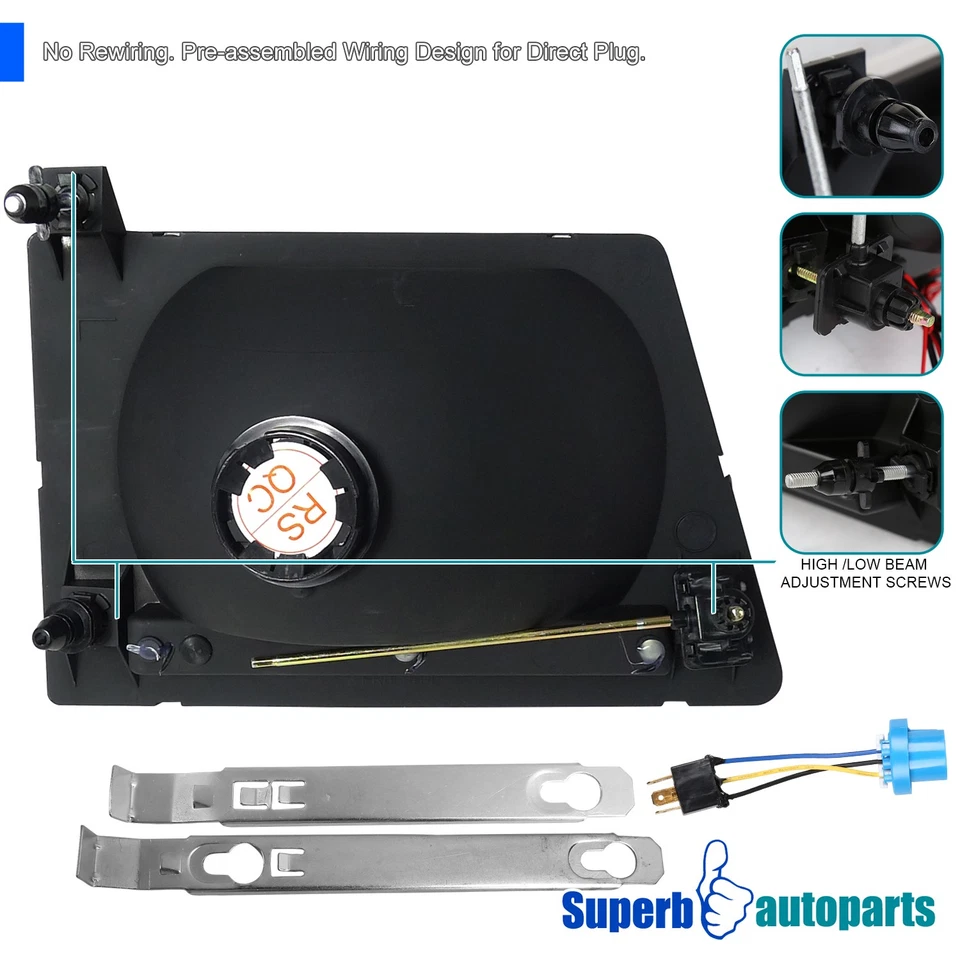 Fit 1992-2006 Ford E150 E250 E350 E450 E550 Econoline Van Headlight Corner Lamps - Image 4 of 4