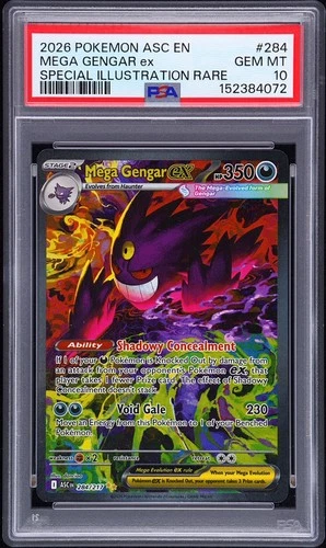 2026 POKEMON ASCENDED HEROES SPECIAL ILLUSTRATION RARE MEGA GENGAR EX PSA 10 SIR