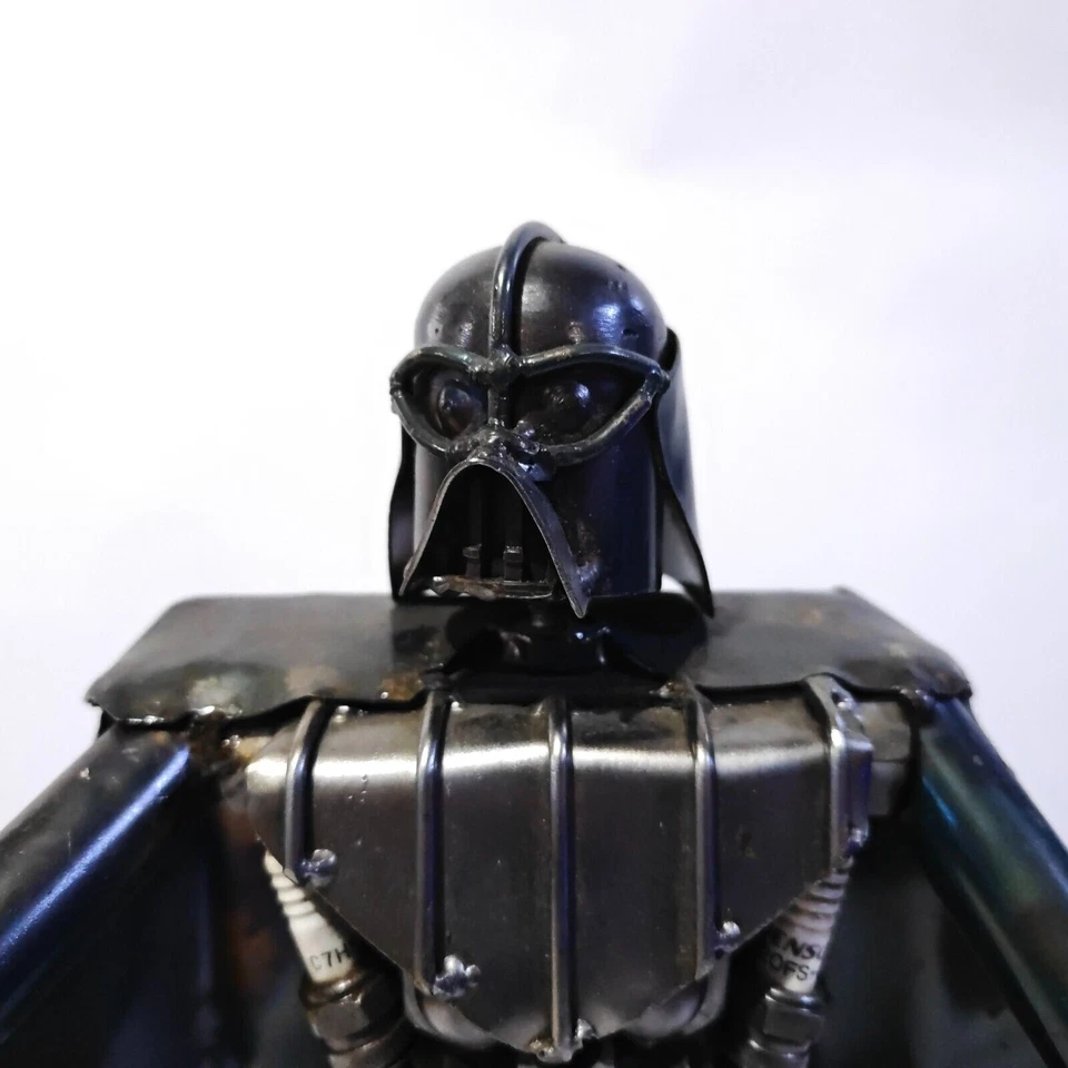 Darth Vader Star Wars Scrap Metal Weld Sculpture Art Statue 16" Large Handmade - Image 2 of 4