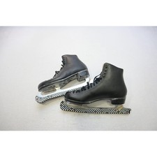 Riedell Figure Ice Skates Mens Size 10 Black Lace Up Toe Pick Made in USA