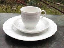 KPM Berlin Porzellan 3-teigiges Kaffeegedeck Serie Rocaille wei&szlig; 1. Wahl  G6